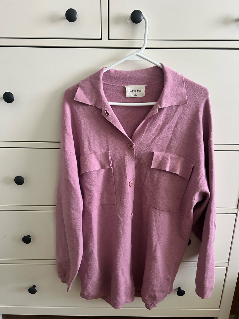 Wilfred Free Dusty Rose Knit Cardigan